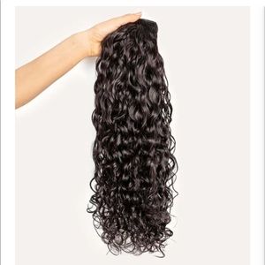Unused Bebonia clip-in extensions: Spiral curl, natural black, 22”, 220G
